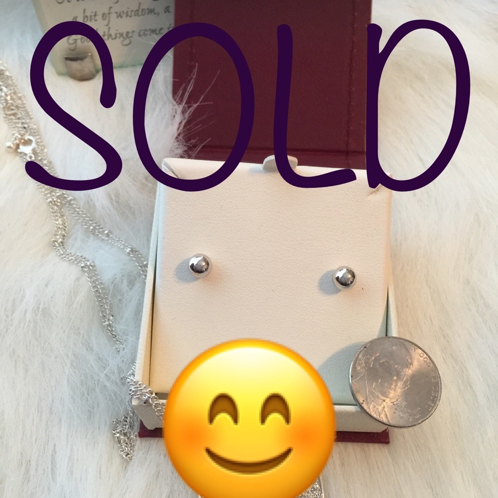 SOLD!!  Sterling Silver Ball post earrings